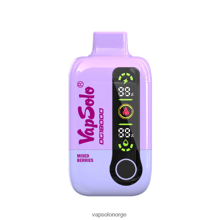 VapSolo Nikotin - VapSolo DG18000 engangs vape D6D2ZT51 blandet bær
