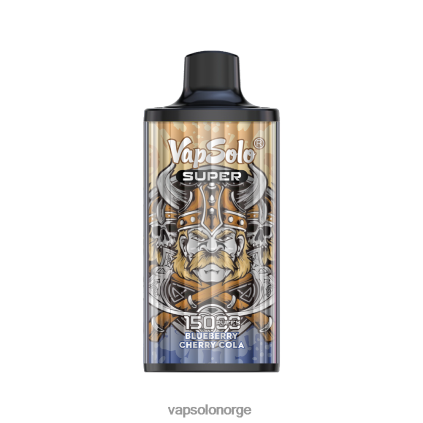 VapSolo Nikotin - VapSolo SUPER engangs vape D6D2ZT15 blåbær kirsebær cola