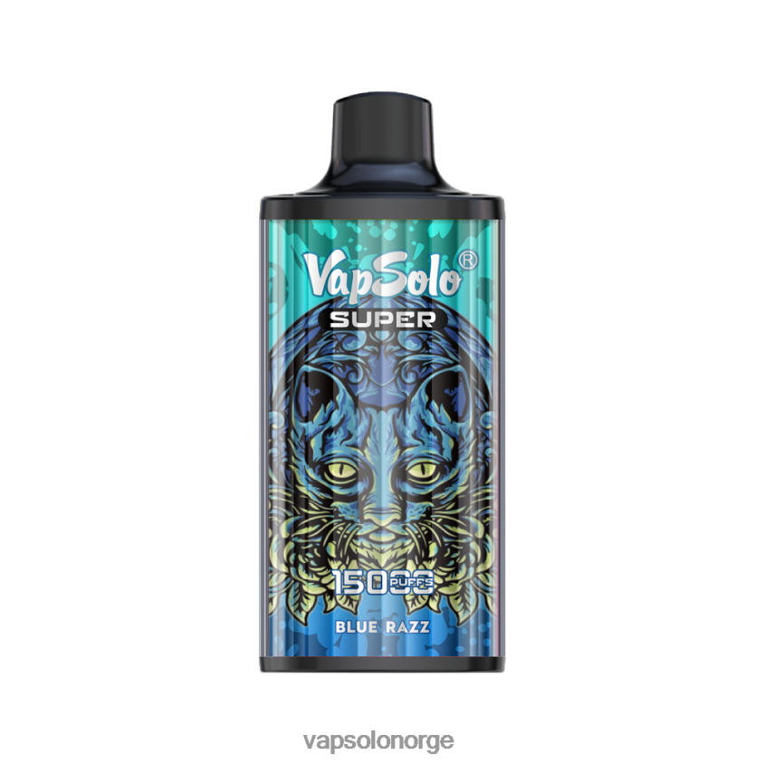 VapSolo Oslo - VapSolo SUPER engangs vape D6D2ZT14 blå razz