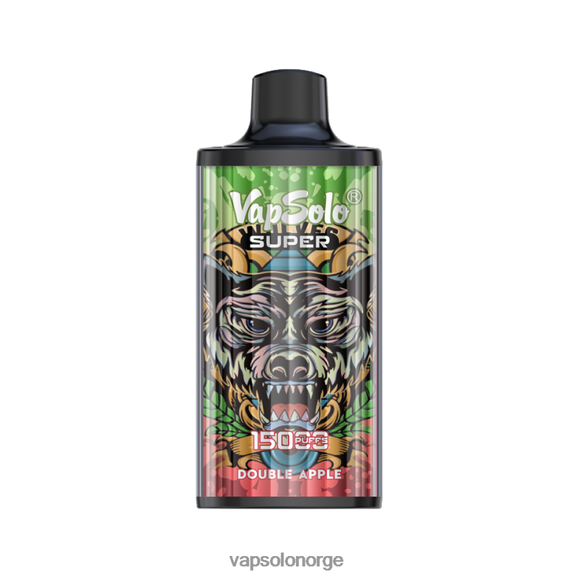 VapSolo Oslo - VapSolo SUPER engangs vape D6D2ZT17 dobbelt eple