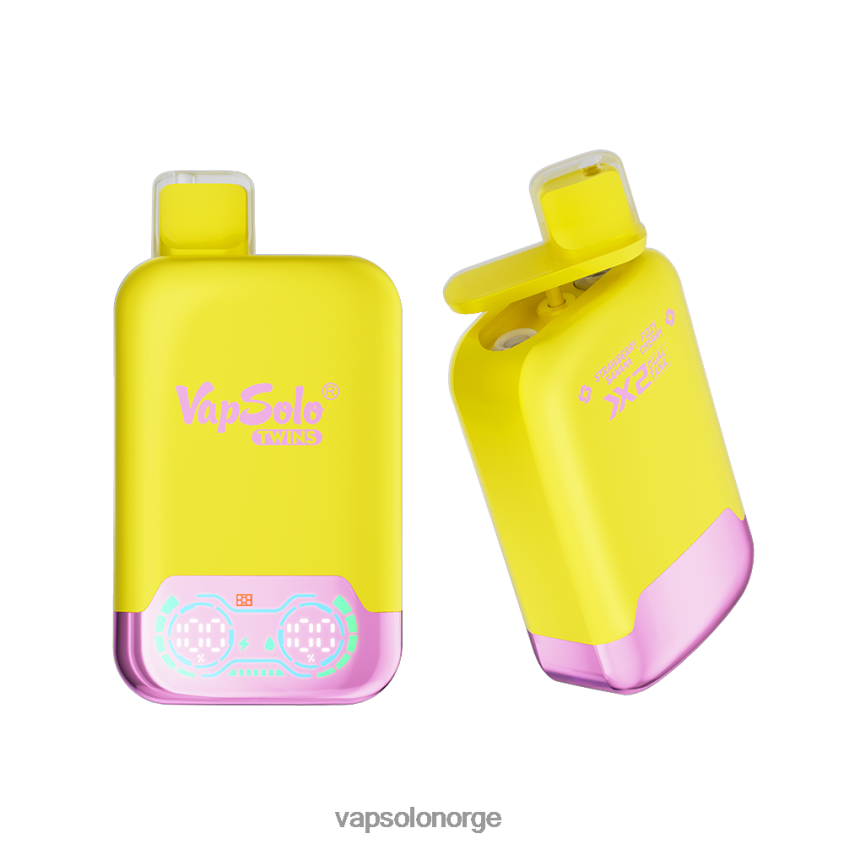 VapSolo Oslo - VapSolo TWINS engangs vape D6D2ZT32 jordbærbanan og bruskirsebær