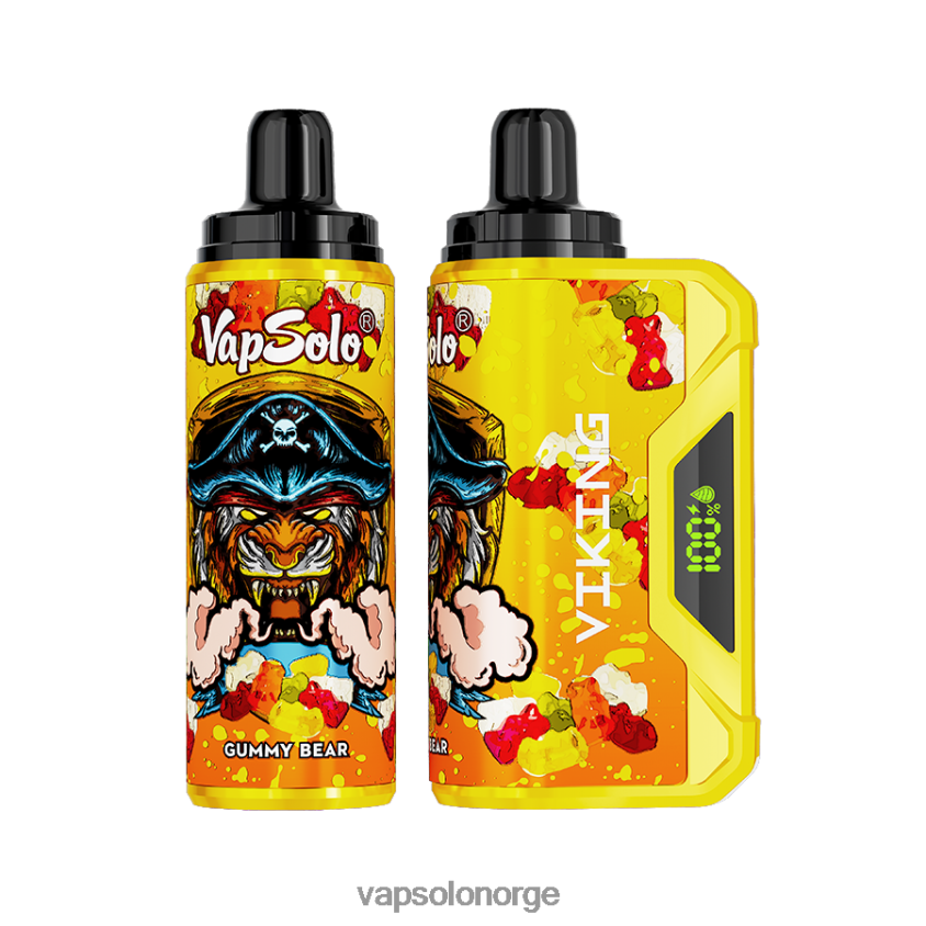 VapSolo Nikotin - VapSolo VIKING engangs vape D6D2ZT39 gummibjørn