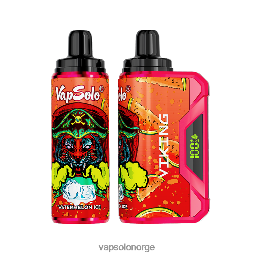 VapSolo Nikotin - VapSolo VIKING engangs vape D6D2ZT48 vannmelon is