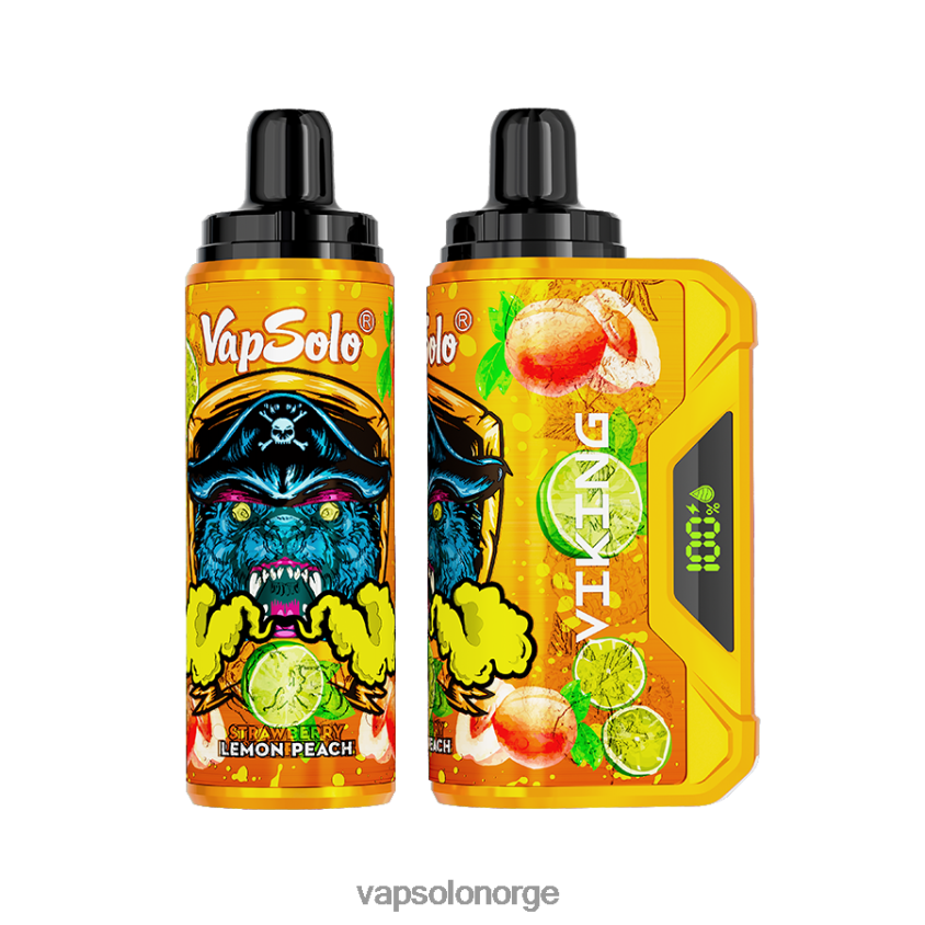 VapSolo Oslo - VapSolo VIKING engangs vape D6D2ZT41 sitron fersken