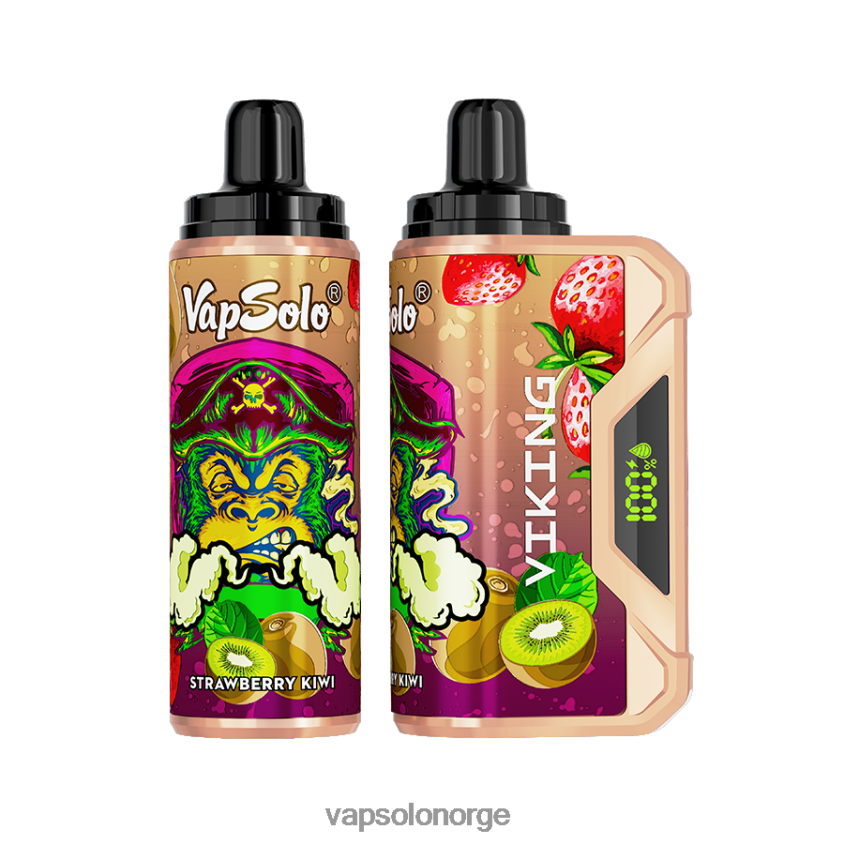 VapSolo Oslo - VapSolo VIKING engangs vape D6D2ZT44 jordbær kiwi