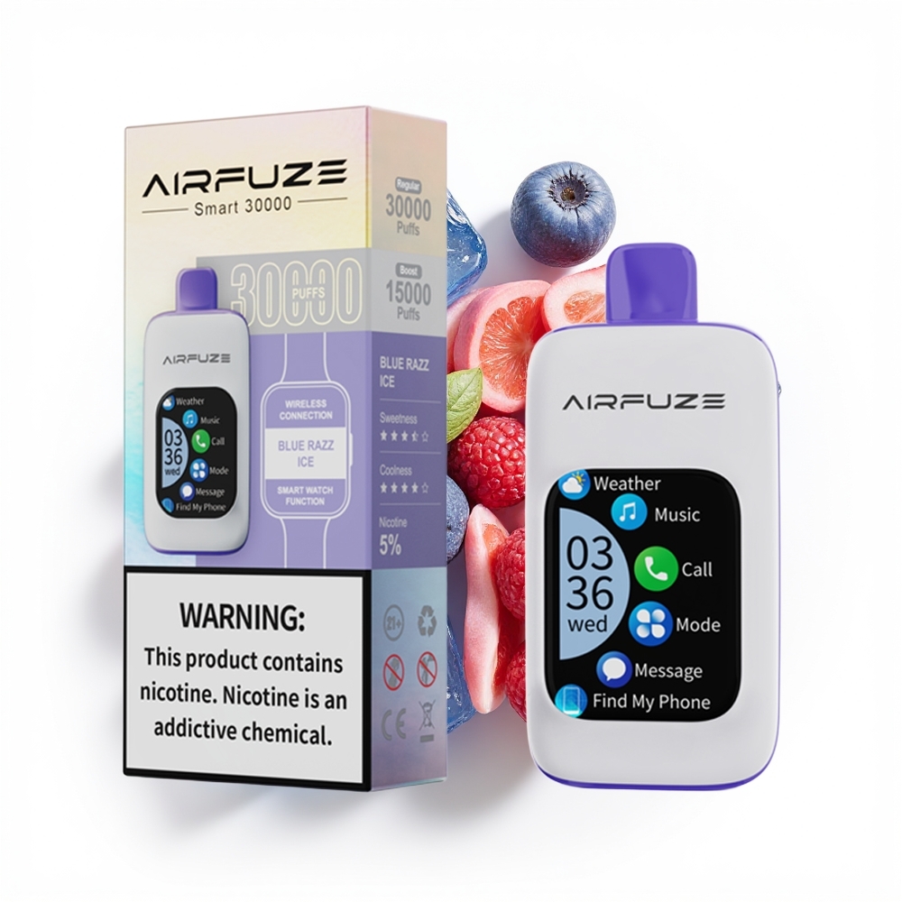 AirFuze Smart 30000 Blå Bringebær Is med Touch Skjerm