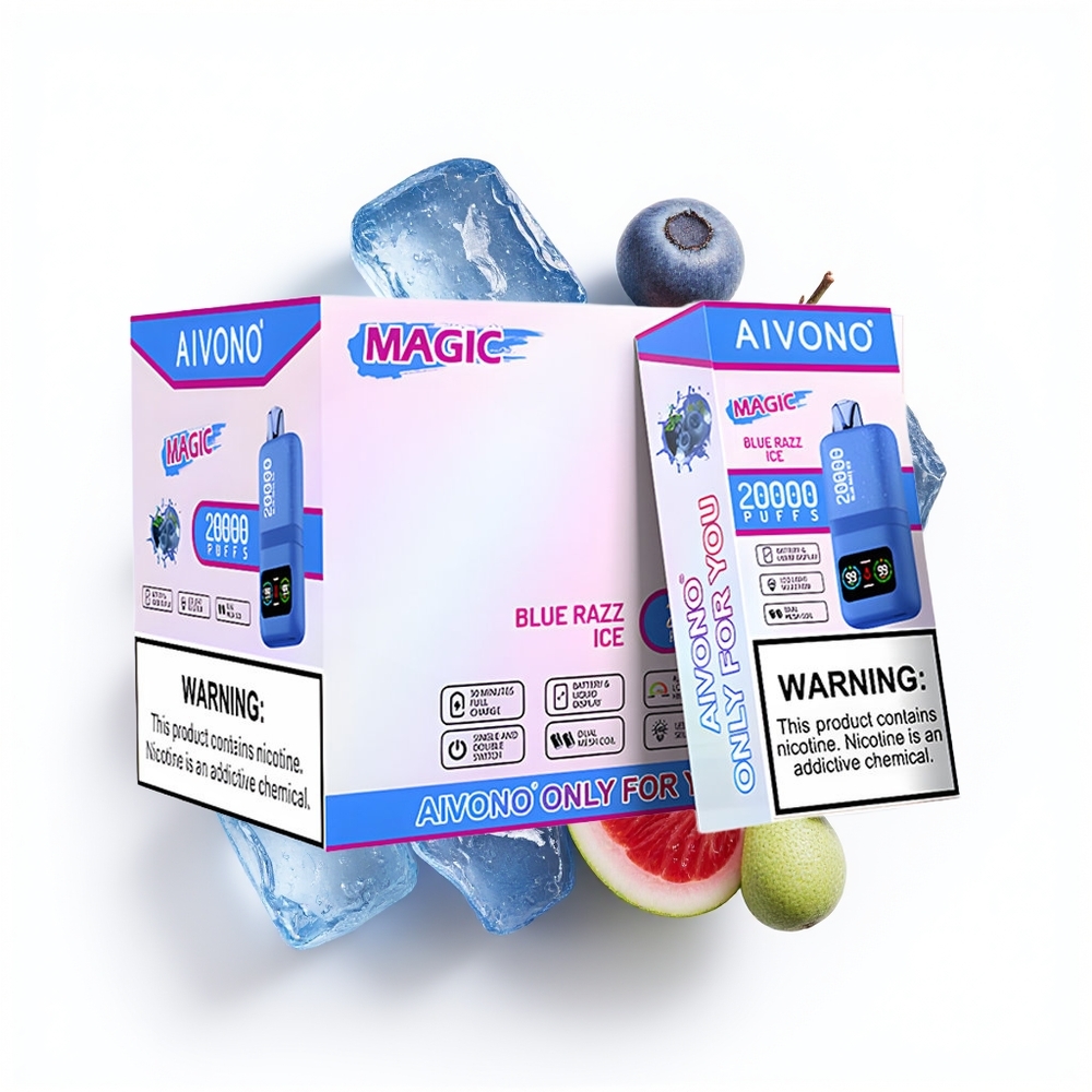 Aivono Aim Magic 20000 Blå Bringebær Is med Dual Mesh Coils
