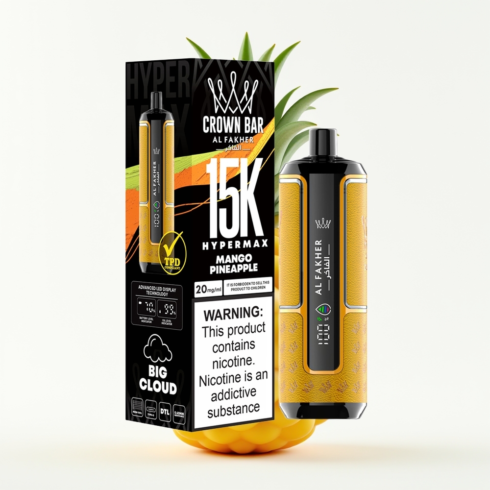 Al Fakher Crown Bar 15K Hypermax Mango Ananas 600mAh Type-C