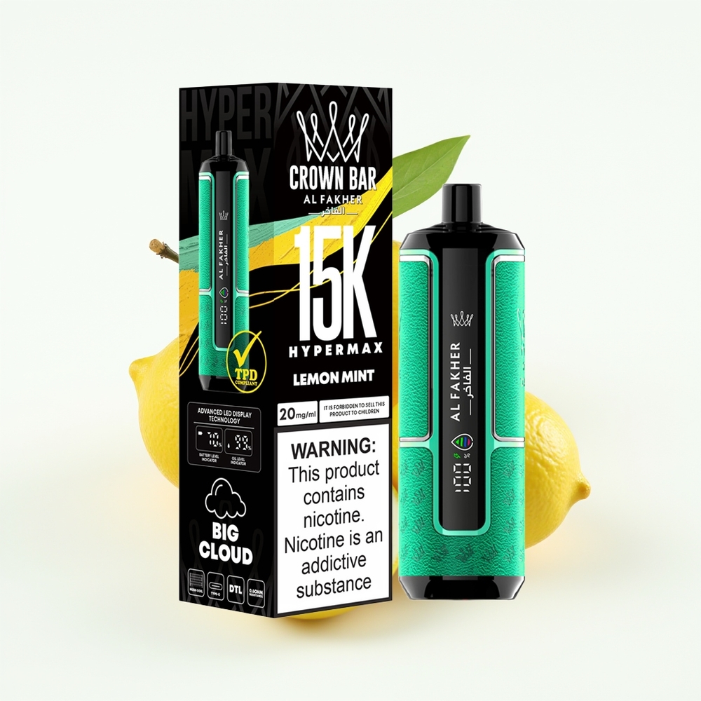 Al Fakher Crown Bar 15K Hypermax Sitron Mynte 600mAh