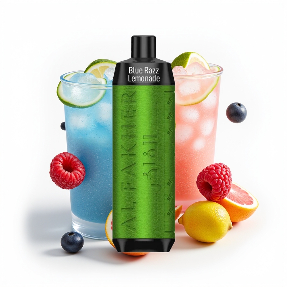 Al Fakher Crown Bar 8000 Crystal Blå Bringebær Lemonade med Type-C