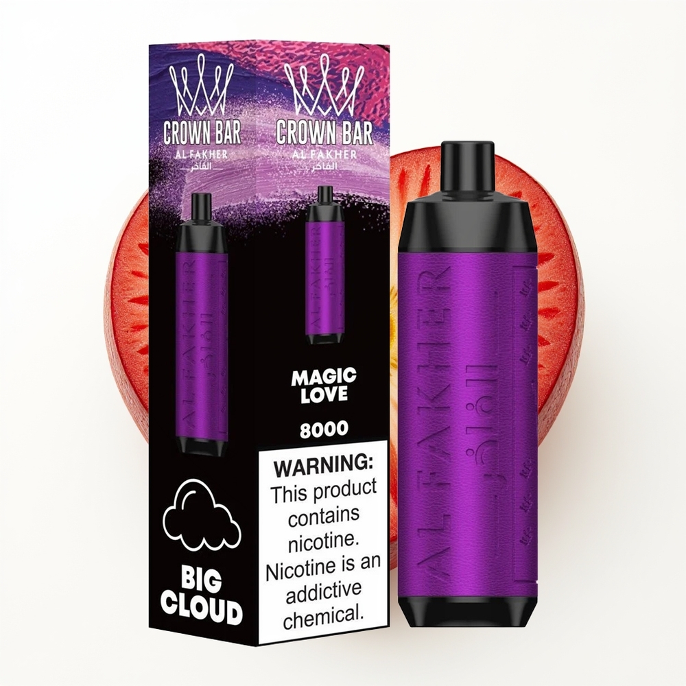 Al Fakher Crown Bar 8000 Crystal Magisk Kjærlighet Krystall Ladning