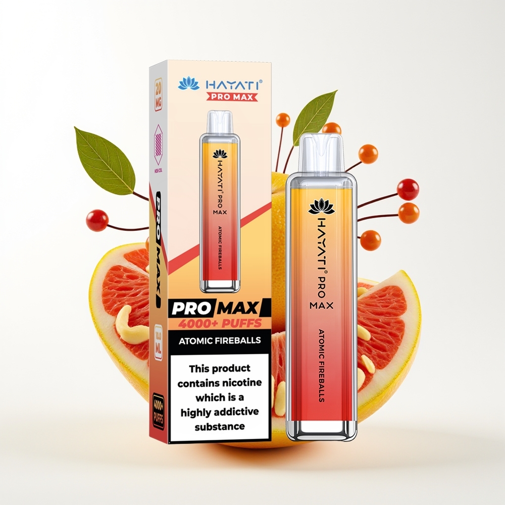 Hayati Pro Max 4000 Atomiske Ildkuler Pro Max 1400mAh