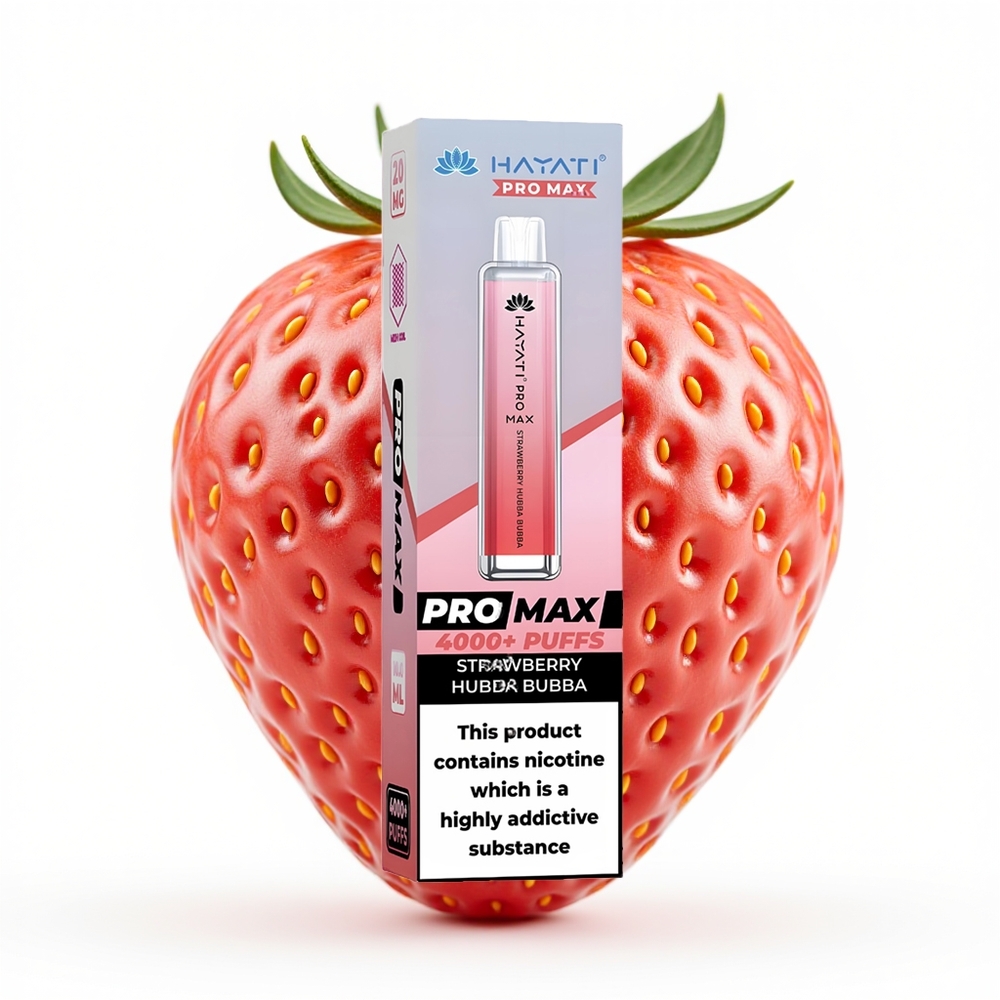 Hayati Pro Max 4000 Jordbær Hubba Bubba Dual Mesh Coil