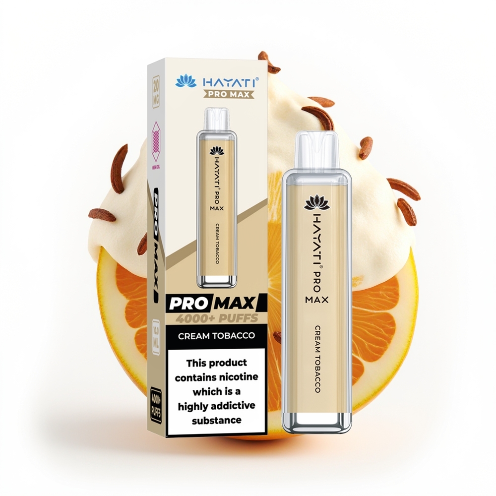 Hayati Pro Max 4000 Krem Tobakk Lysende Dual Coil