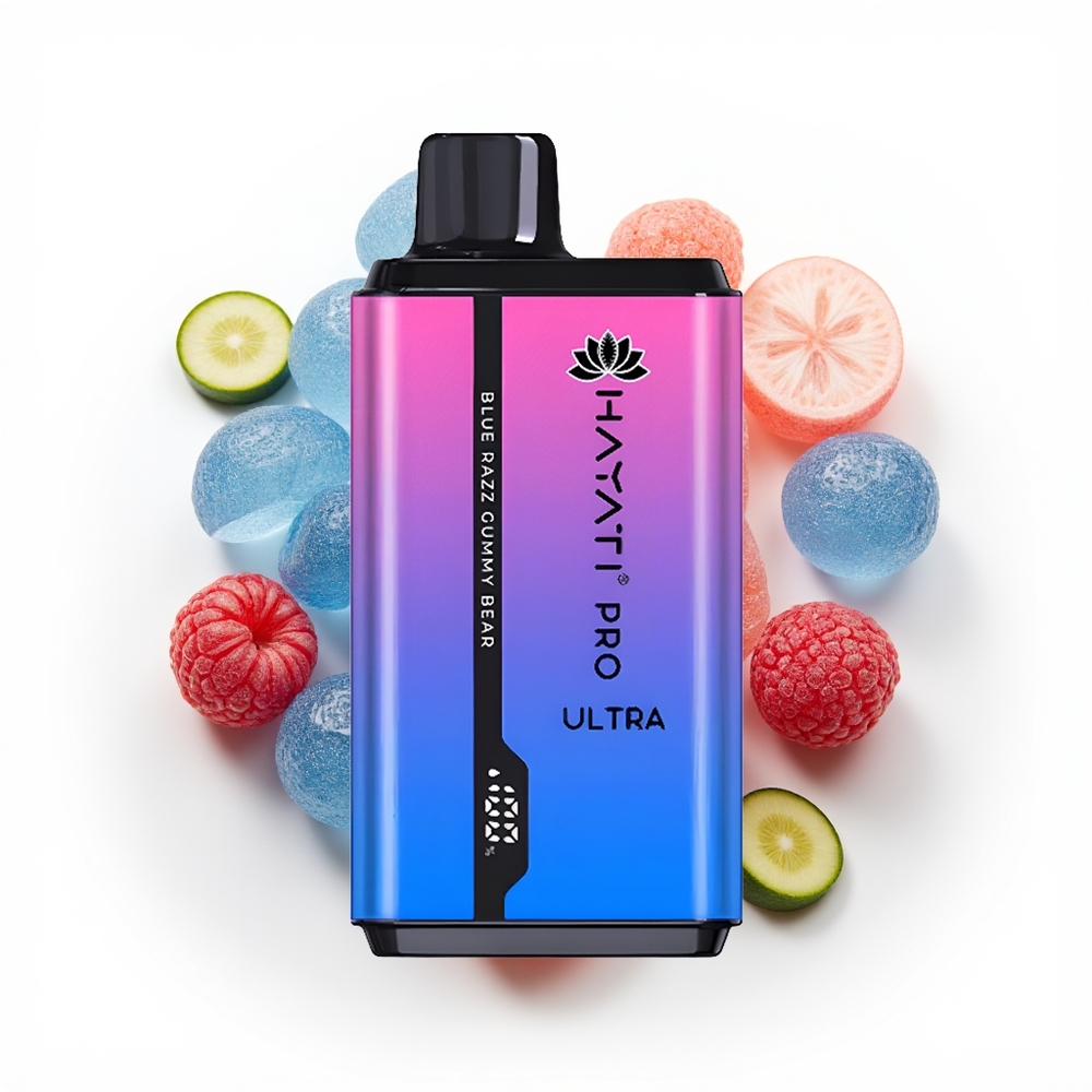 Hayati Pro Ultra 15000 Blå Bringebær Gummi Bjørn 850mAh