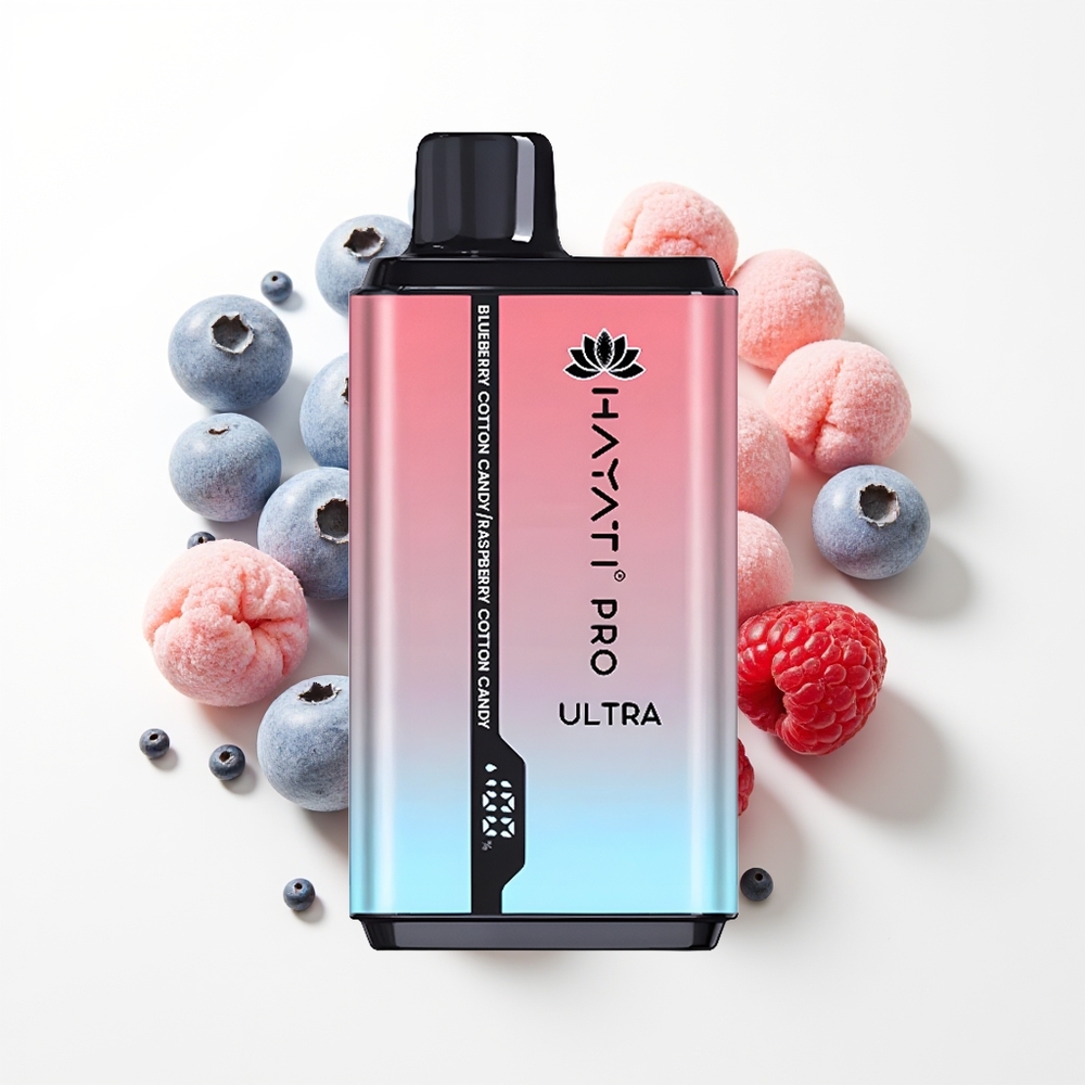 Hayati Pro Ultra 15000 Blåbær Sukkerspinn Bringebær Sukkerspinn 850mAh