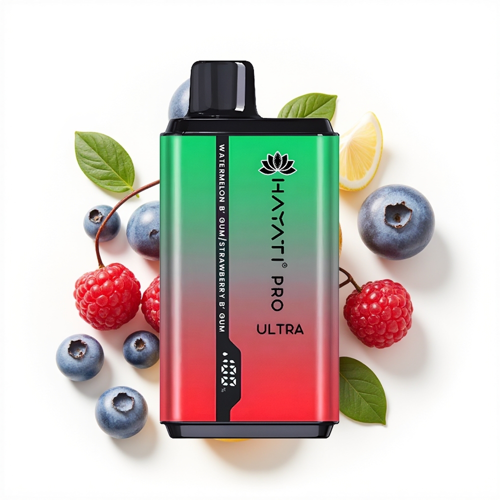 Hayati Pro Ultra 15000 Blåbringebær Bringebær Kirsebær Sitron & Blåbringebær med 850mAh