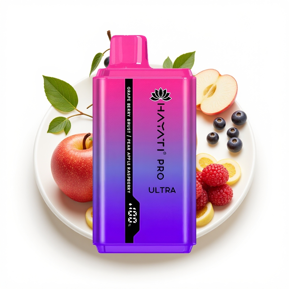 Hayati Pro Ultra 15000 Druebærbrus Pære Eple Bringebær 850mAh