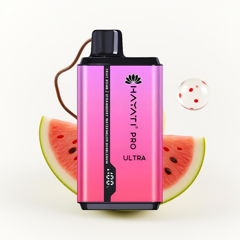 Hayati Pro Ultra 15000 Fruktbombe Strå Vannmelon Tyggegummi 2% Nikotin