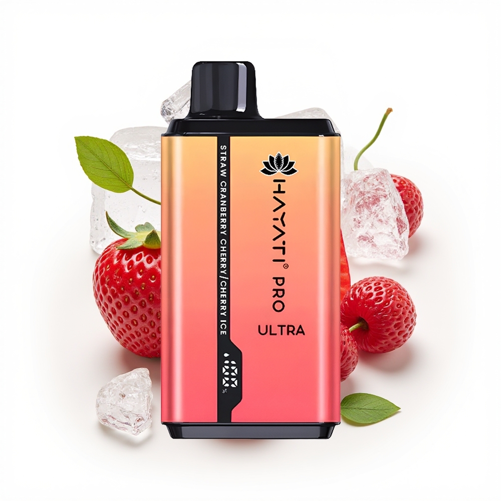 Hayati Pro Ultra 15000 Jordbær Tranebær Kirsebær Is 850mAh