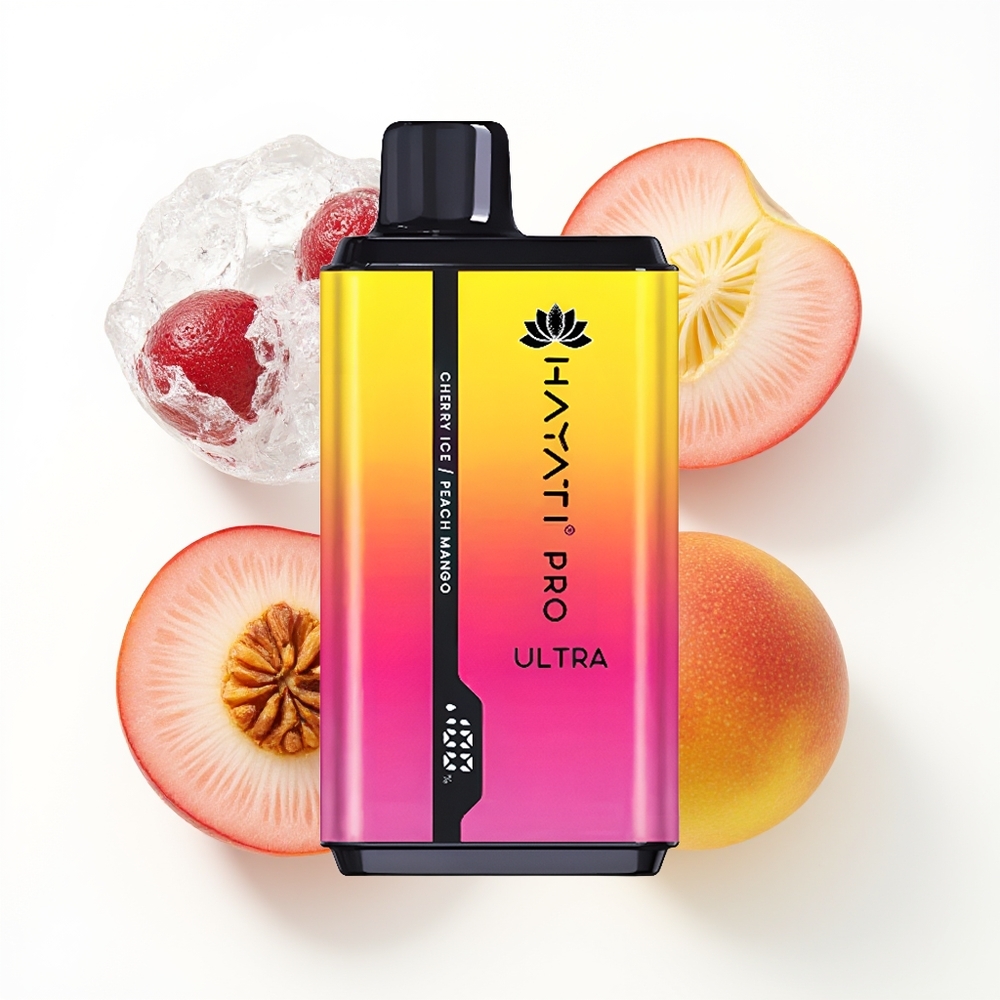 Hayati Pro Ultra 15000 Kirsebær Isfersken Mango 850mAh