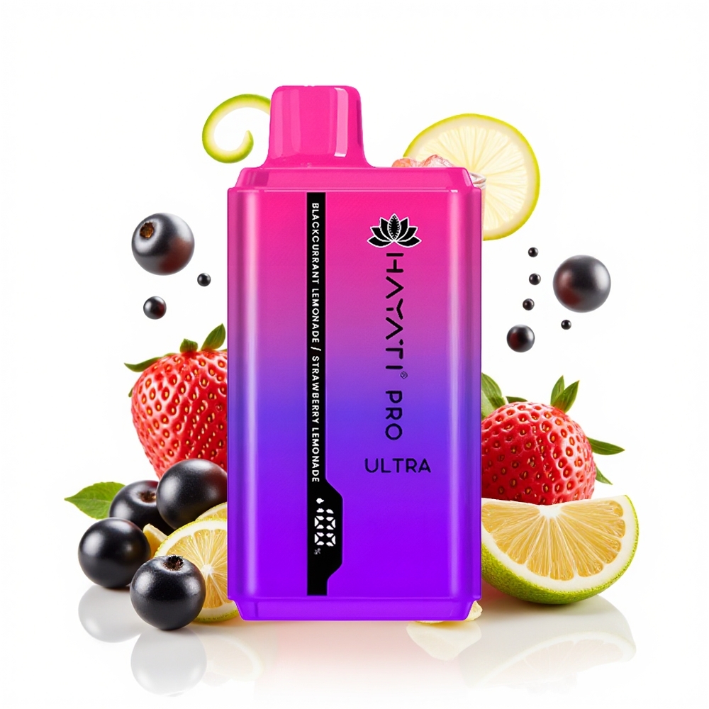 Hayati Pro Ultra 15000 Solbærsitronade Jordbærsitronade med 2% Nikotin