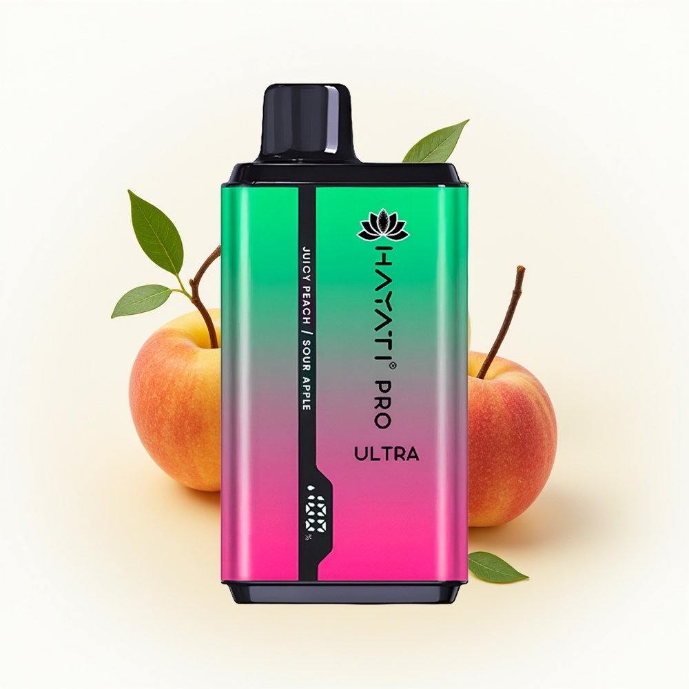 Hayati Pro Ultra 15000 Sur Eple Saftig Fersken 850mAh