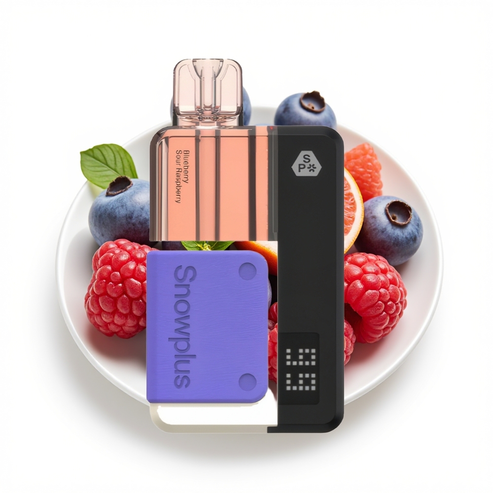 Snowplus Swift 15000 Puffs Pod Kit Blåbær Sur Bringebær Dual Mesh 2+10 ml 1000 mAh