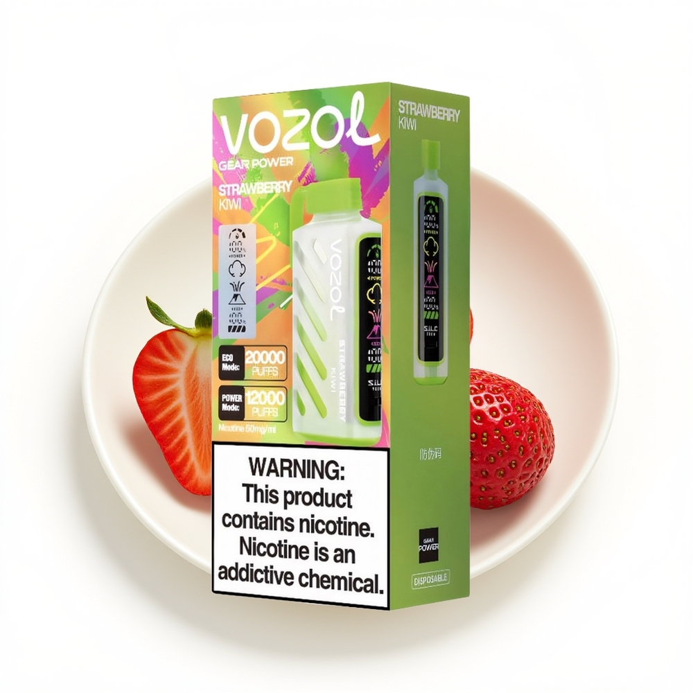 VOZOL Gear Power 20000 Jordbær Kiwi Dual Mesh Coil