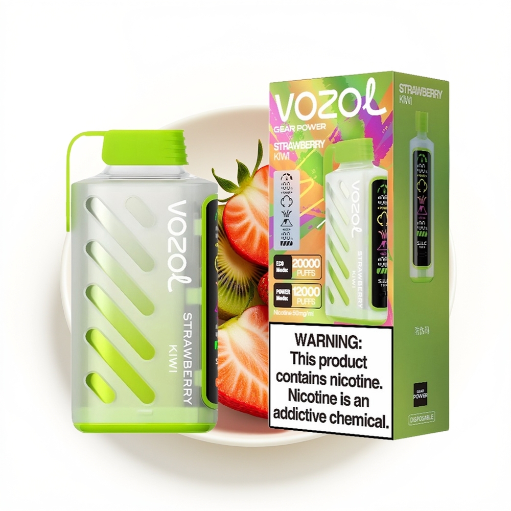 VOZOL Gear Power 20000 Jordbær Kiwi Dual Mesh Coil