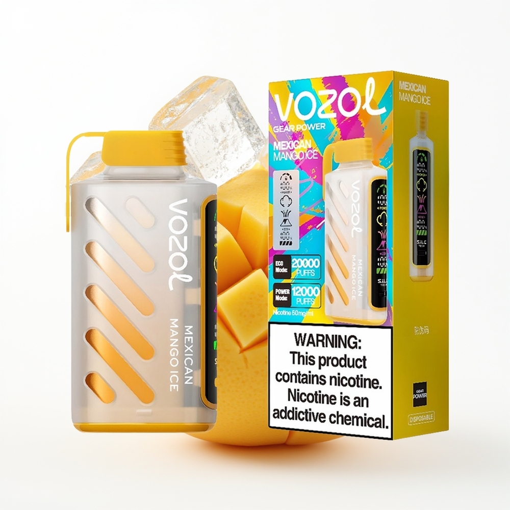 VOZOL Gear Power 20000 Norsk Mango Is med Dual Mesh Coil