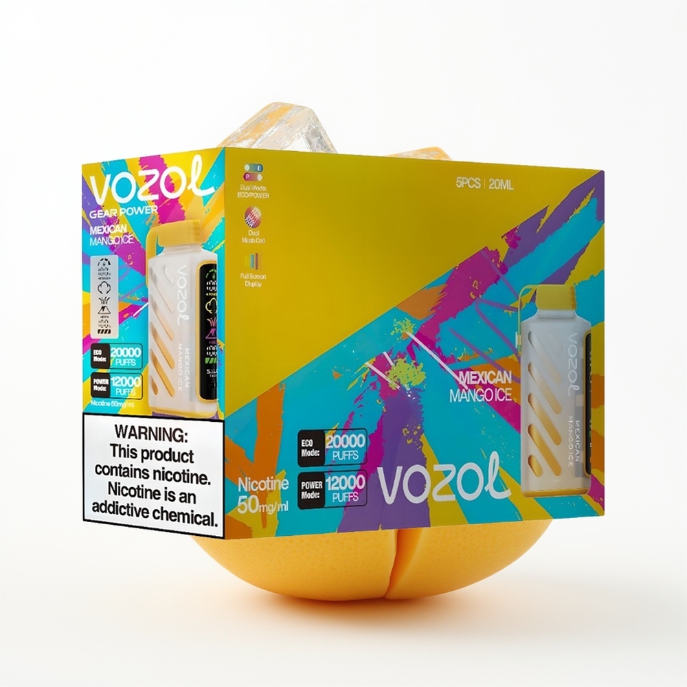 VOZOL Gear Power 20000 Norsk Mango Is med Dual Mesh Coil