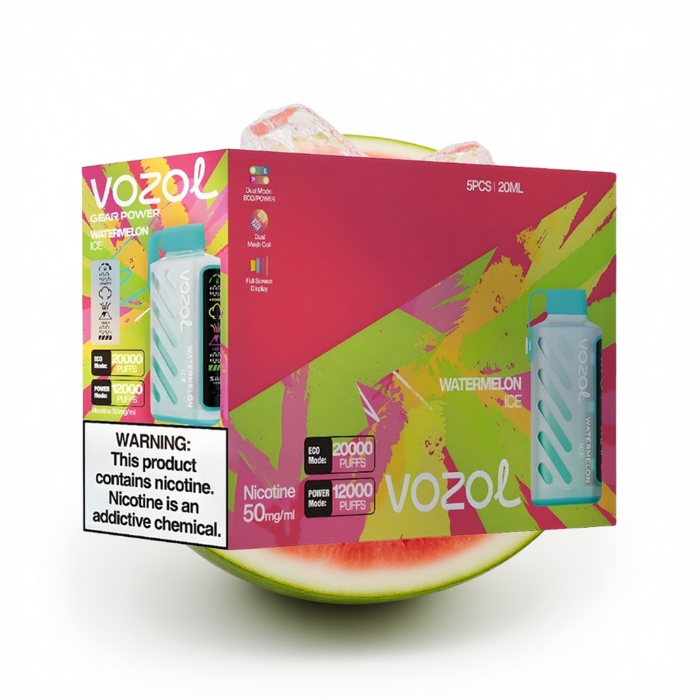 VOZOL Gear Power 20000 Vannmelon Is med Dual Mesh Coil