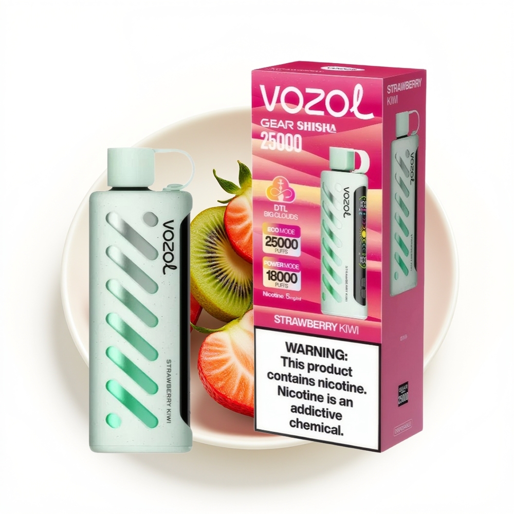 VOZOL Gear Shisha 25000 Jordbær Kiwi Dual Mesh