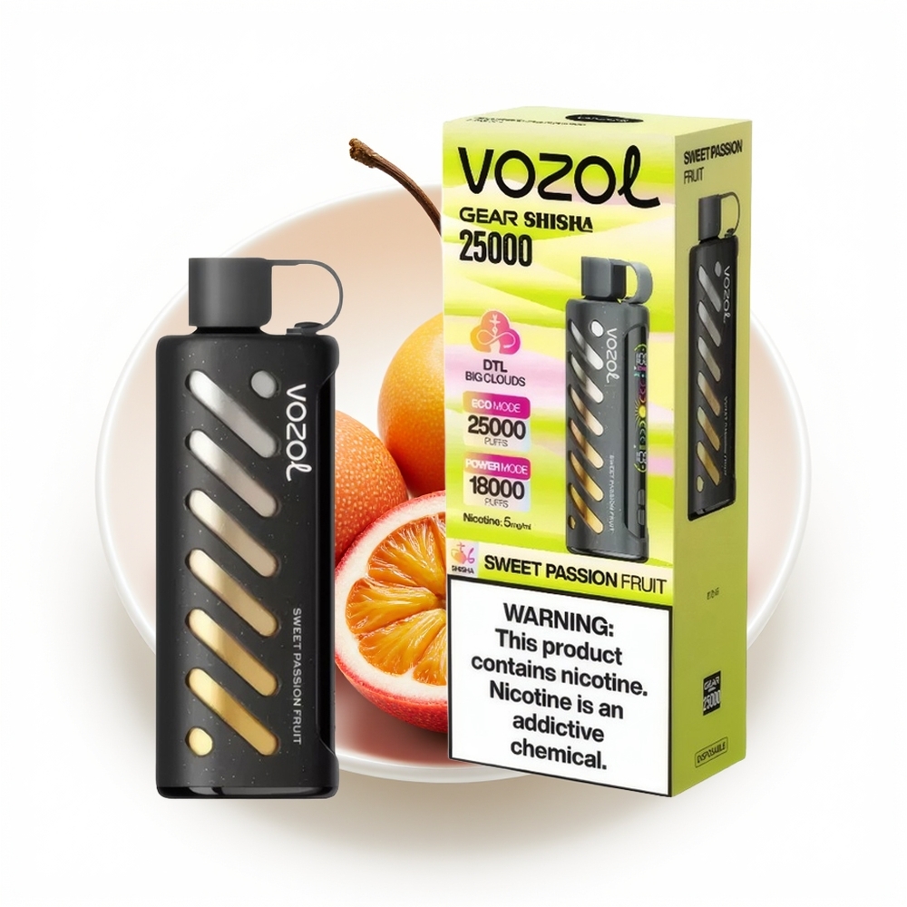 VOZOL Gear Shisha 25000 Søt Passionsfrukt Dual Mesh