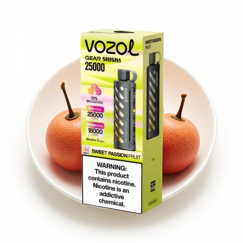 VOZOL Gear Shisha 25000 Søt Passionsfrukt Dual Mesh
