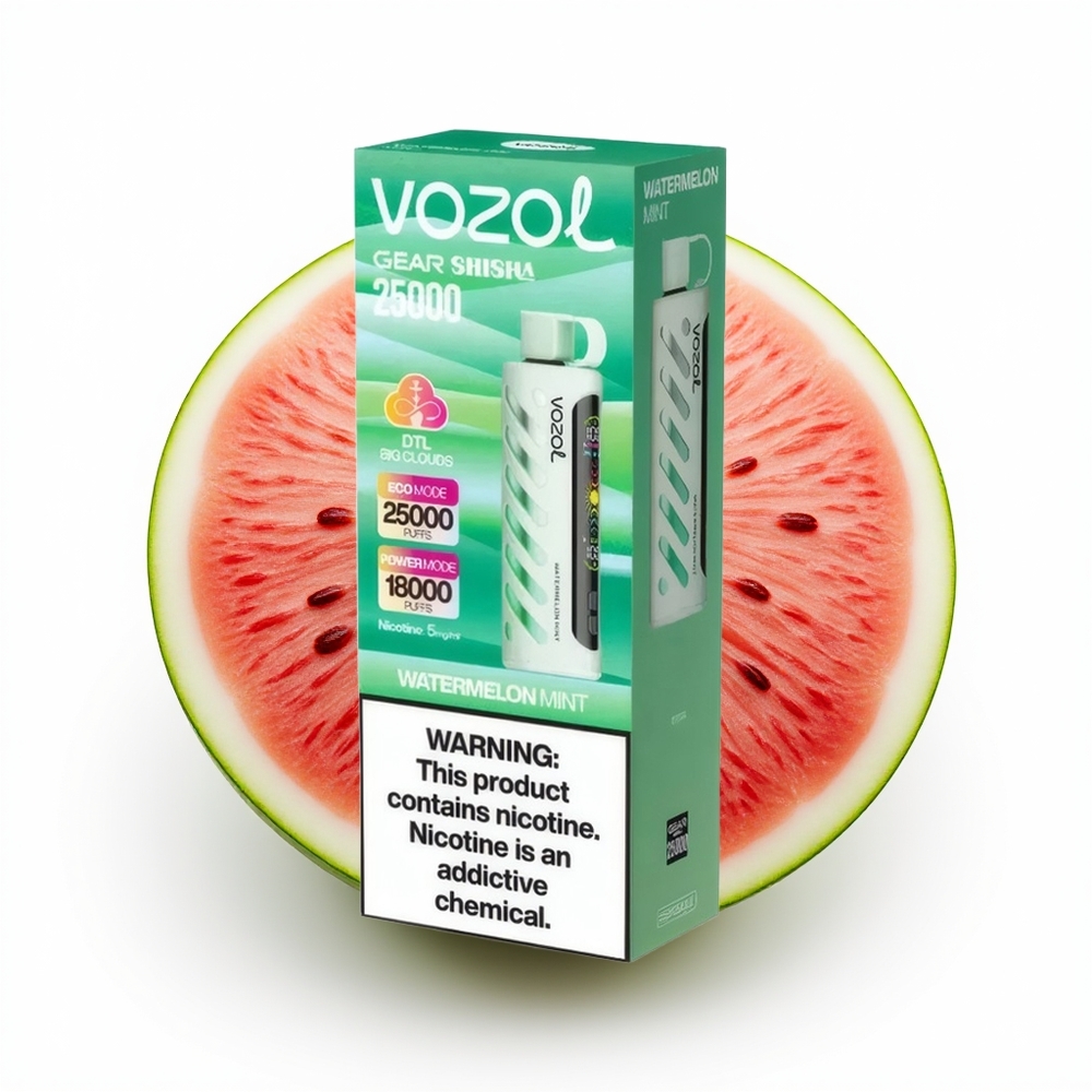 VOZOL Gear Shisha 25000 Vannmelon Mynte med Dual Mesh Dual Modes