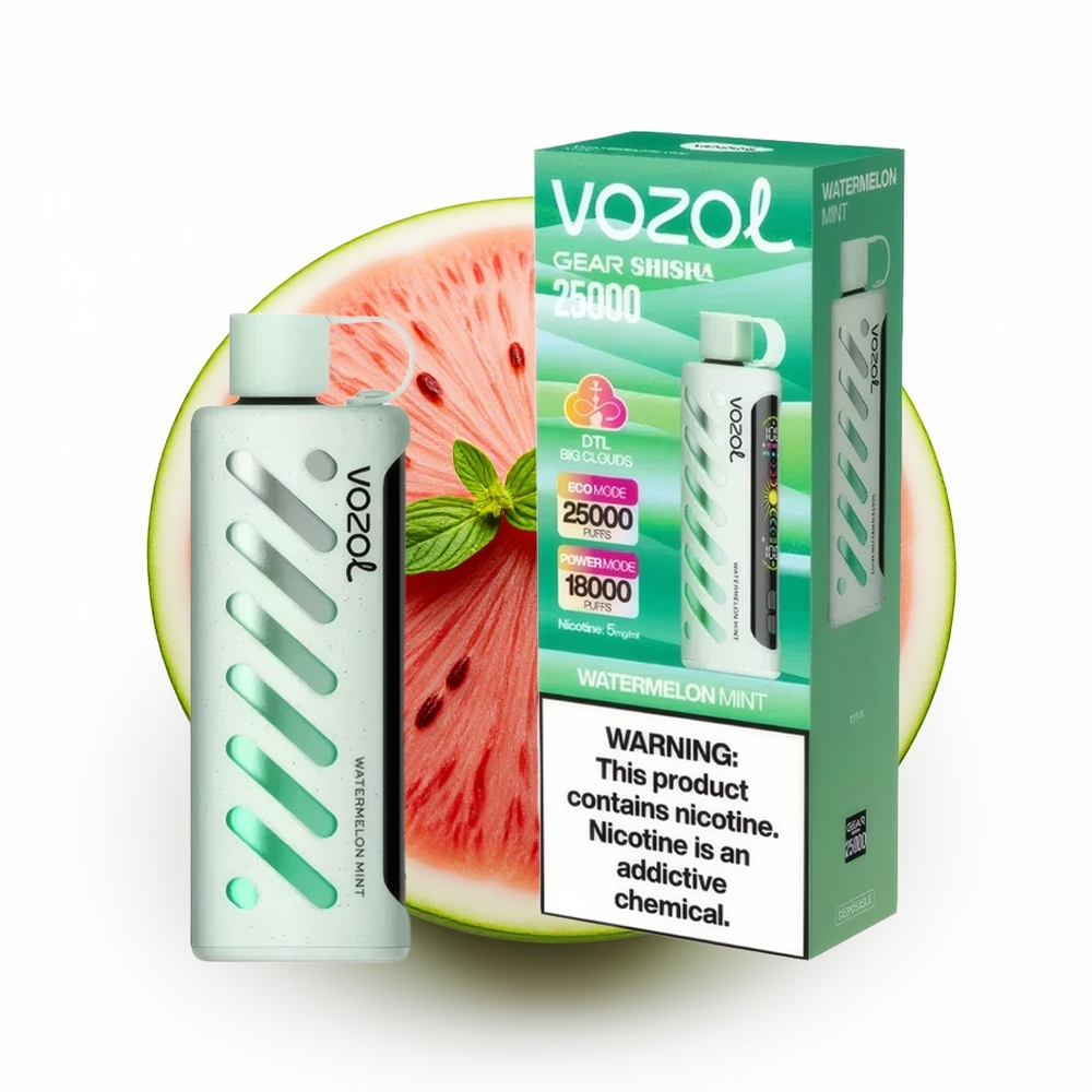 VOZOL Gear Shisha 25000 Vannmelon Mynte med Dual Mesh Dual Modes
