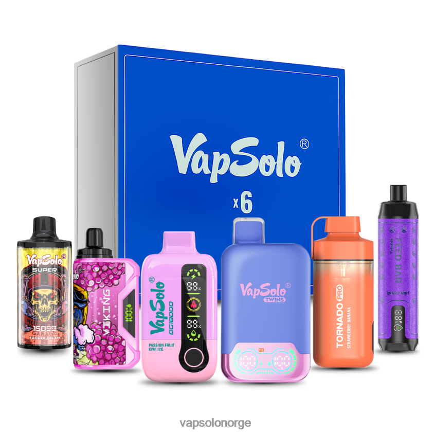 VapSolo Norge - VapSolo overraskelsesbokssett D6D2ZT25 tilfeldige smaker